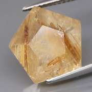 Star cut! Fully faceted 6.40ct golden rutile Quartz