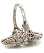 Antique Euro Cut Diamond Filagree Ring