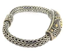 Sterling Silver Byzantine Bracelet and CZ Ring