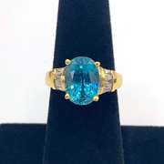 18KT Blue Zircon Ring