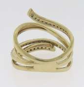 Hand Made Yellow Gold Diamond Wrap Ring