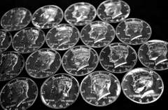 Roll Of 20 1964 Proof Kennedy Half Dollars Accented Hair.