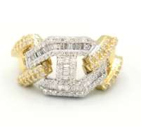 Fantastic White and Yellow Gold Diamond Ring