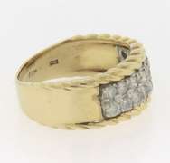 Dazzling Yellow Gold 1cts Diamond Wedding Band