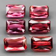 Amazing 8.05ct scissor cut violet pink Rodolite Garnet set