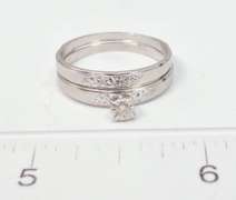 Gorgeous 14K White Gold Wedding Set