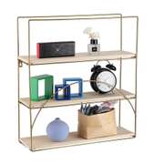 3 Layer Wooden Wall Mounted Storage Shelves
