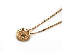 Fabulous Round Bezel Set Diamond Pendant on Chain