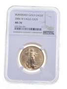 MS70 2006-W $25 Burnished American Gold Eagle - Graded NGC