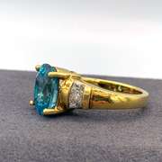 18KT Blue Zircon Ring