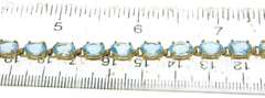 Gorgeous Yellow Gold Natural Blue Topaz Bracelet