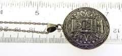 Sterling Silver Aztec Tlaloc Statue Mexico City Pendant With Chain