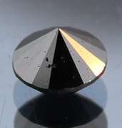 Very fine 1.39ct smooth cut Black Diamond solitaire