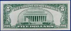 Superb Crisp 1963 $5 Red Seal Star Replacement Note!