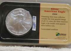2004 Silver Eagle Cert Unc, Littleton