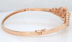 Romantic Rose Gold 1.25ctw Diamond Bangle Bracelet