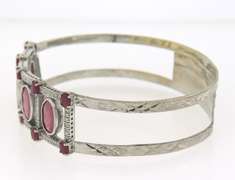 Outstanding White Gold Ruby and Diamond Bangle