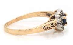 Gorgeous Sapphire and Diamond Yellow Gold Ring