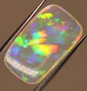 Ravishing 3.48ct patchwork patterned Jelly Opal