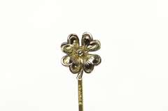 Gold Filled Retro Heart Leaf Clover Shamrock Lucky Pin/Brooch