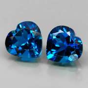 Rich London blue 3.05ct Topaz pair