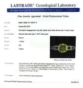 Sepctacular White Gold Irradiated Yellow Diamond Engagement Ring