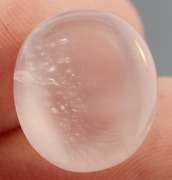 Glowing! 12.95ct powder pink Rose Quartz cabochon