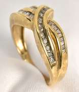 Fashionable Channel Set Diamond Ring