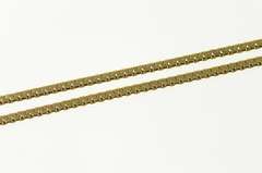 14K Yellow Gold 2.0mm Flat Link Squared Fancy Chain Necklace