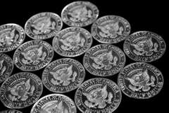 Roll Of 20 Gem Proof 1964 Kennedy Half Dollars Accented Hair.