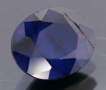 Bold 4.27ct blue black oval cut Sapphire