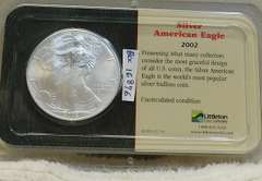 2002 Silver Eagle Cert Unc, Littleton