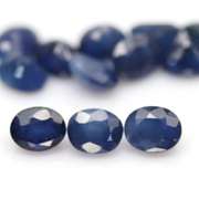 Heated only! 7.88ct deep blue sapphire set