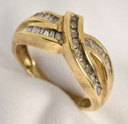 Fashionable Channel Set Diamond Ring