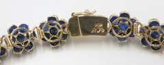 Sapphire and Diamond Flower Motif Necklace