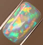 Ravishing 3.48ct patchwork patterned Jelly Opal