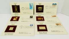 6 1983 1st Day Covers & 22KT Gold Replica Stamps