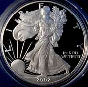 2002 Proof American Silver Eagle.