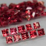 Ideal 5.03ct princess cut top red violet Garnet set