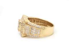 One-of-a-Kind Man's Diamond Cluster Ring in 10kt YG