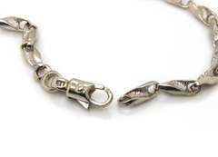 Captivating White Gold Fancy Twist Link Necklace