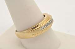 MENS 14 KT YELLOW GOLD DIAMOND BAND