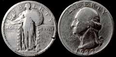 Lot Of 1921 Standing Liberty & 1932-D Washington Quarters