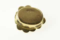 10K Yellow Gold Retro Puffy Heart Slide Bracelet Charm/Pendant