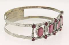 Outstanding White Gold Ruby and Diamond Bangle