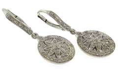 Sterling Silver Diamond Accent Dangle Earrings