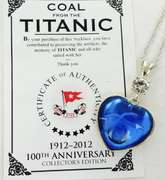Coal from the Titanic Collector's 100th Anniversary Necklace