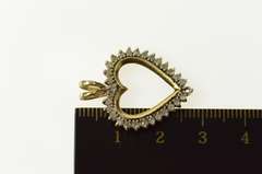 14K Yellow Gold Classic Simple Heart Love Symbol Pendant