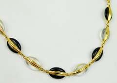 Stunning Swarovski Black & Clear Crystal Necklace