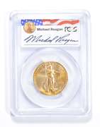 MS69 1993 $25 American Gold Eagle - 1/2 Oz. Fine Gold - Reagan - PCGS